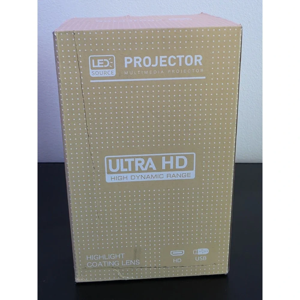 LED Projector Ultra HD High Dynamic Range Adjustable Height - Picture 1 of 4